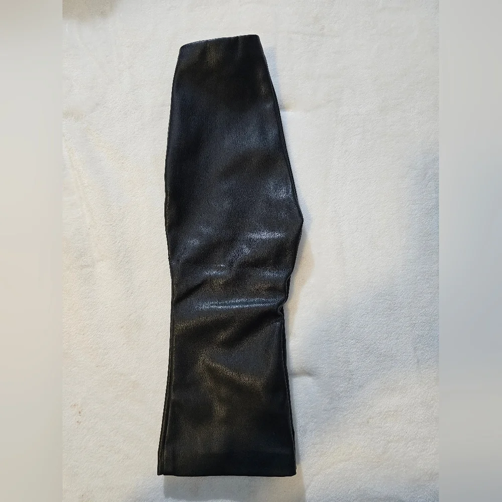 Zara Black Faux Leather Trousers - Picture 5 of 5
